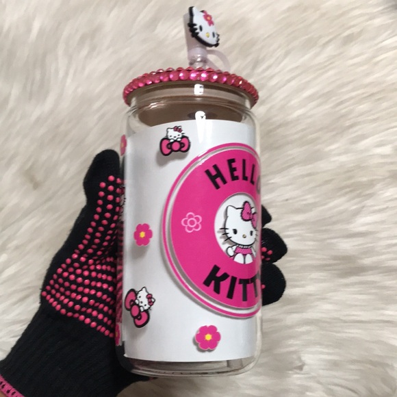 Hello kittie Glass can 16oz - Picture 7 of 7